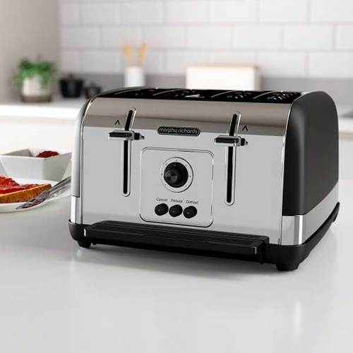 מצנם מפואר 4 פרוסות Morphy Richards VENTURE 240131 שחור מורפי ריצ'רדס