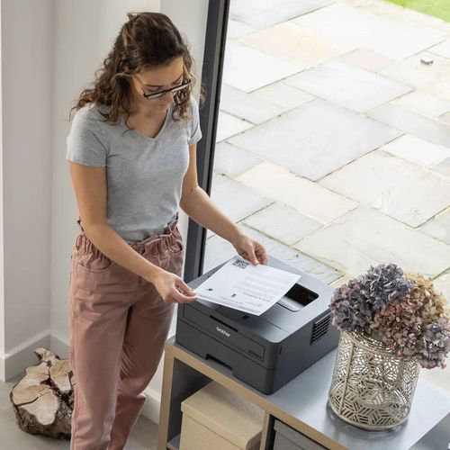 מדפסת לייזר שחור לבן BROTHER HLL2400DW   