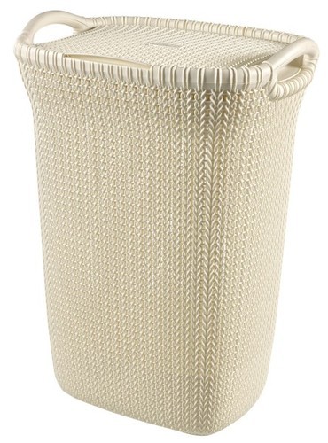 מיכל כביסה סרוג KNIT LAUNDRY HAMPER לבן