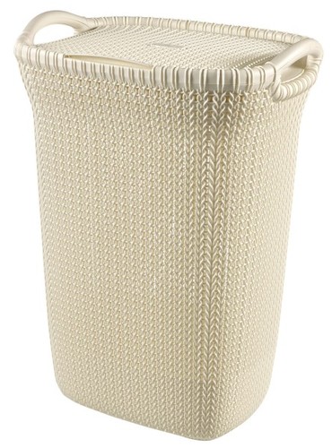 מיכל כביסה סרוג KNIT LAUNDRY HAMPER לבן