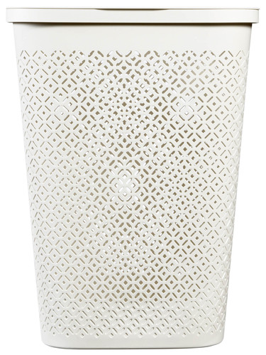 מיכל כביסה TERRAZZO HAMPER לבן