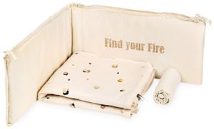 סט מצעים 3 חלקים לעריסת תינוק מבד 100% כותנה - טייגר