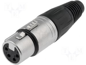 NC4FXX מחבר / קונקטור 4 פין XLR נקבה לכבל NEUTRIK