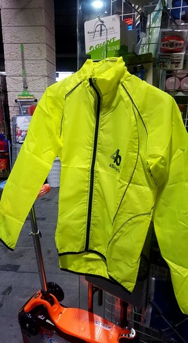 מעיל גשם זוהר ירוק לרכיבה S-XL 