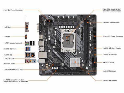 לוח ASROCK H610M-HVS/M.2 LGA1700 12GEN DDR4