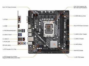 לוח ASROCK H610M-HVS/M.2 LGA1700 12GEN DDR4