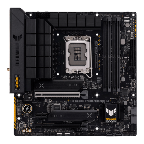 לוח ASUS TUF GAMING B760M-PLUS WIFI D4 LGA1700USB3.2 GEN2.2 DDR5 4SLOT ARGB 90MB1ER0