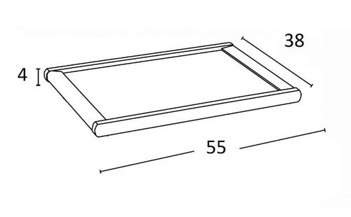 מגש עץ דובדבן ידיות כסופות DRINK tray