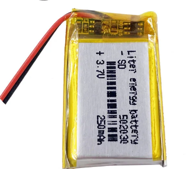 סוללה נטענת 502030 3.7V 250MAH