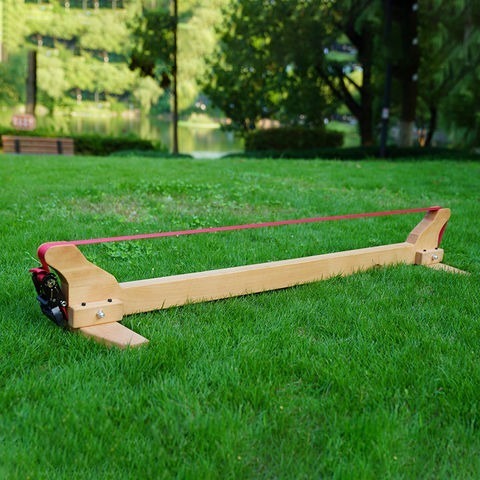 מתקן נינג'ה סלייקליין מעץ לילדים SLACKLINE
