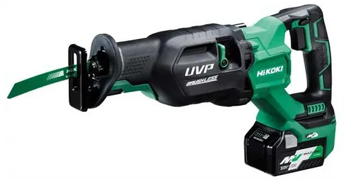 משור חרב נטען היקוקי/היטאצ’י CR36DA עם שתי סוללות 36V 5AH ומטען מהיר