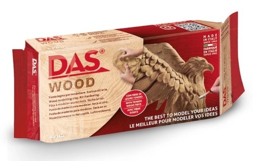 חימר סינטטי DAS WOOD , מתייבש באוויר, גוון עץ חום, 1 ק