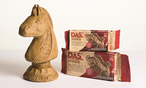 חימר סינטטי DAS WOOD , מתייבש באוויר, גוון עץ חום, 1 ק