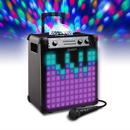 רמקול נייד 8'' 100W כולל גריל לד צבעוני ION יון PARTY ROCKER MAX