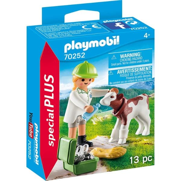 פליימוביל וטרינר עם עגל 70252