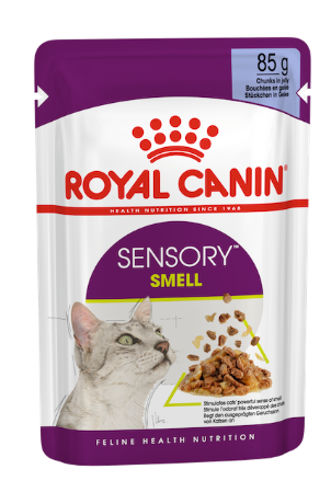 רויאל קנין פאוץ' לחתול - SENSORY SMELL - נתחים ברוטב 85 גרם מבצע 10% הנחה בקניית 10 יח