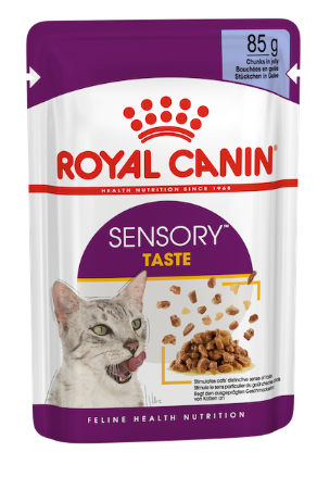 רויאל קנין פאוץ' לחתול - SENSORY TASTE - נתחים ברוטב 85 גרם מבצע 10% הנחה בקניית 10 יח