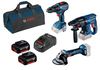 סט 3 כלים Professional 18V- Li כולל 2 סוללות 5AH מבית BOSCH