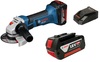 משחזת זוית נטענת GWS 18V-LI כולל 2 סוללות 5AH מבית BOSCH