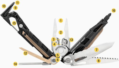 לדרמן MUT בצבע שחור עם נרתיק Leatherman