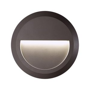 צמוד קיר עגול אפור LOTUS-R12V 2W IP65 גוון אור משתנה בקליק  Nisko 
