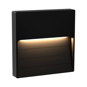 צמוד קיר מרובע שחור LOTUS-SB12V 6W IP65 גוון אור משתנה בקליק Nisko 
