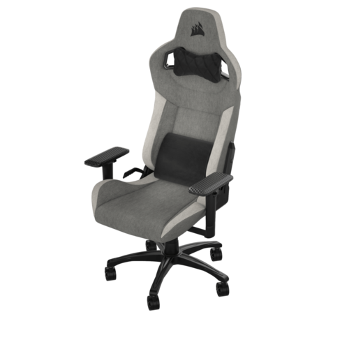 כיסא גיימינג CORSAIR T3 Rush 2023 Fabric White Grey