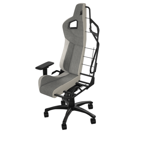 כיסא גיימינג CORSAIR T3 Rush 2023 Fabric White Grey