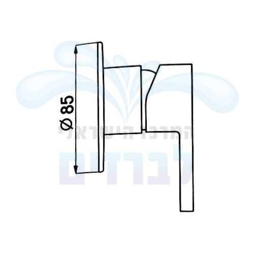 מידות חמת 301781 כיסוי וידית לאינטרפוץ 3 דרך מונסון חמת 301781 | כרום ניקל (מבריק)