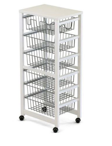 אגרן לבן 6 קומות GUSTAVO kitchen trolley