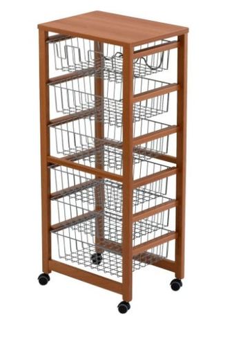 אגרן עץ דובדבן 6 קומות GUSTAVO kitchen trolley