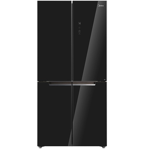 מקרר 4 דלתות 470 ליטר Midea מידאה HQ-611RWEN זכוכית שחורה