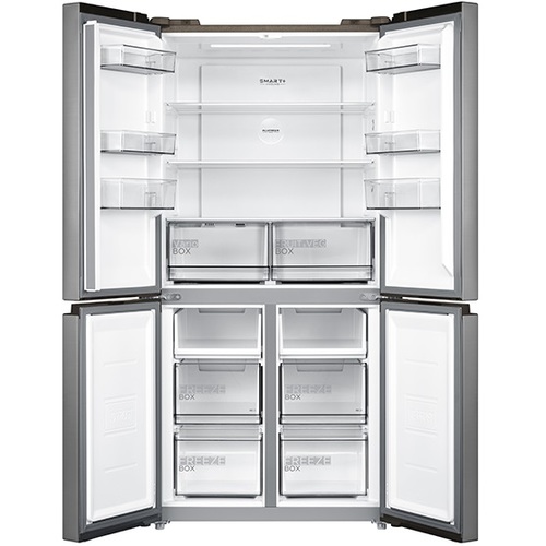 מקרר 4 דלתות 470 ליטר Midea מידאה HQ-611RWEN נירוסטה מוברשת