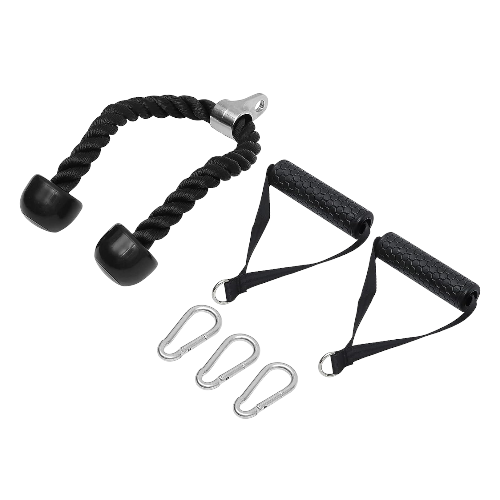 סט אחיזות לאימון - חבל טרייספס TRICEPS ROPE + ידיות 