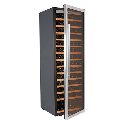 מקרר יין מתקדם עד 161 בקבוקים - מדפי עץ נשלפים Vinopo וינופו SU-192 (נירוסטה)