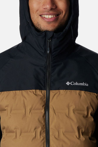 מעיל לגברים COLUMBIA Grand Trek II Down Hooded - שחור/צהוב