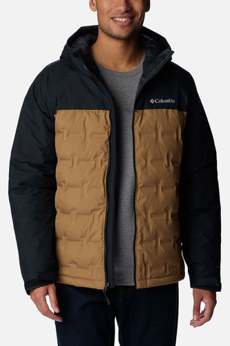 מעיל לגברים COLUMBIA Grand Trek II Down Hooded - שחור/צהוב