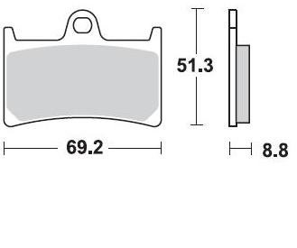 רפידות בלם סינטר קדמיות T-MAX 500
