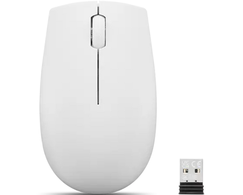עכבר אלחוטי Lenovo 300 Wireless Compact Mouse לנובו - לבן