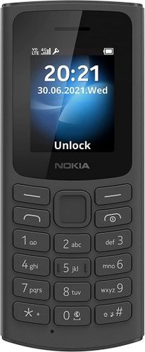טלפון סלולרי Nokia 105 4G Black בצבע שחור