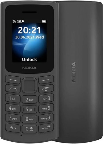 טלפון סלולרי Nokia 105 4G Black בצבע שחור