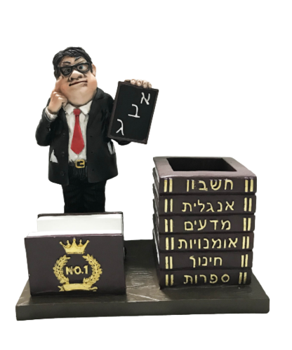 מעמד לשולחן לעטים וכרטיסי ביקור למורה