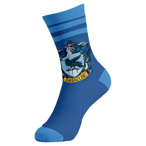 זוג גרביים מעוצבים לנוער ומבוגרים ONE SIZE - רייבנקלו הארי פוטר