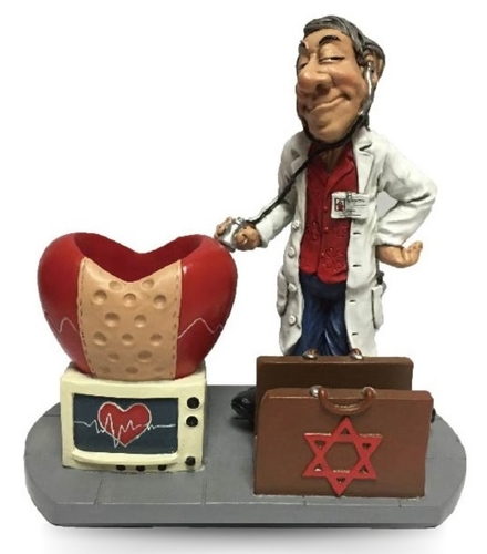 מעמד משרדי קריקטורה עם אפשרות הוספת הקדשה - רופא 