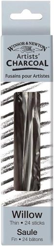  24 מקלות פחם טבעי THIN WILLOW CHARCOAL