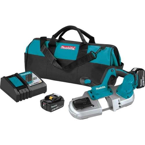 מסור סרט נטען DPB181 18V כולל 2 סוללות 5AH ומטען מבית Makita מקיטה