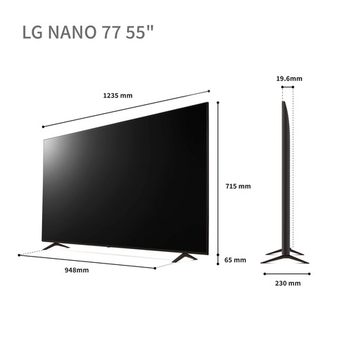 טלוויזיה חכמה 55 אינץ' LG NanoCell Smart TV 4K דגם: 55NANO776RA