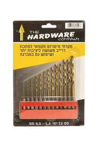  סט מקדחי HSS טיטניום עם חיבור מהיר למברגה 13 יח