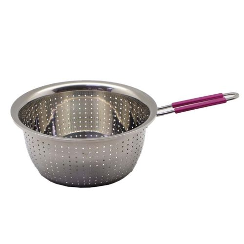 א מסננת נירוסטה + ידית ארוכה 25 ס