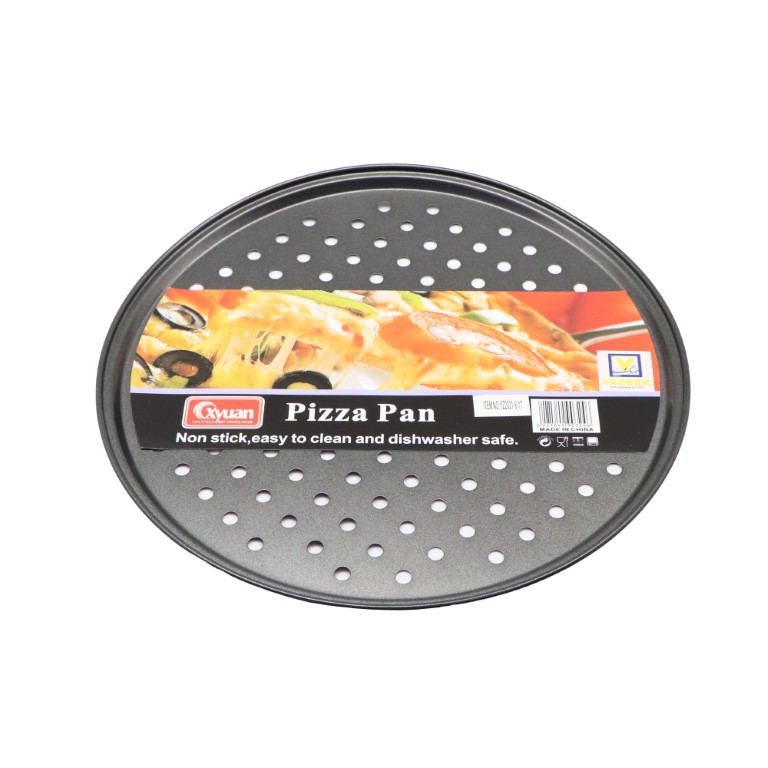 מגש פיצה מחורר שחור 32 ס"מ 2021-8-17 Y.C